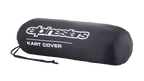 Sac de rangement pour housse de kart Alpinestars, noir, avec logo Alpinestars blanc et texte 'KART COVER', forme cylindrique avec fermeture par cordon de serrage, design compact et portable pour équipement de sport automobile.