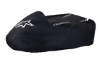 Housse de Kart Alpinestars, noire, avec logo étoile et nom de marque Alpinestars blancs, housse de protection pour kart, tissu durable résistant aux intempéries avec bandes blanches, conception structurée pour la protection dans le paddock