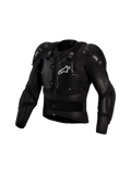 Alpinestars Bionic Action V3, veste de protection motocross noire et blanche, protections A-Morph certifiées CE.