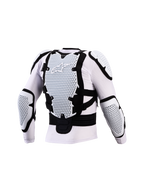 Veste de protection Alpinestars Bionic Action V3, armure motocross blanche et noire, protections A-Morph certifiées CE