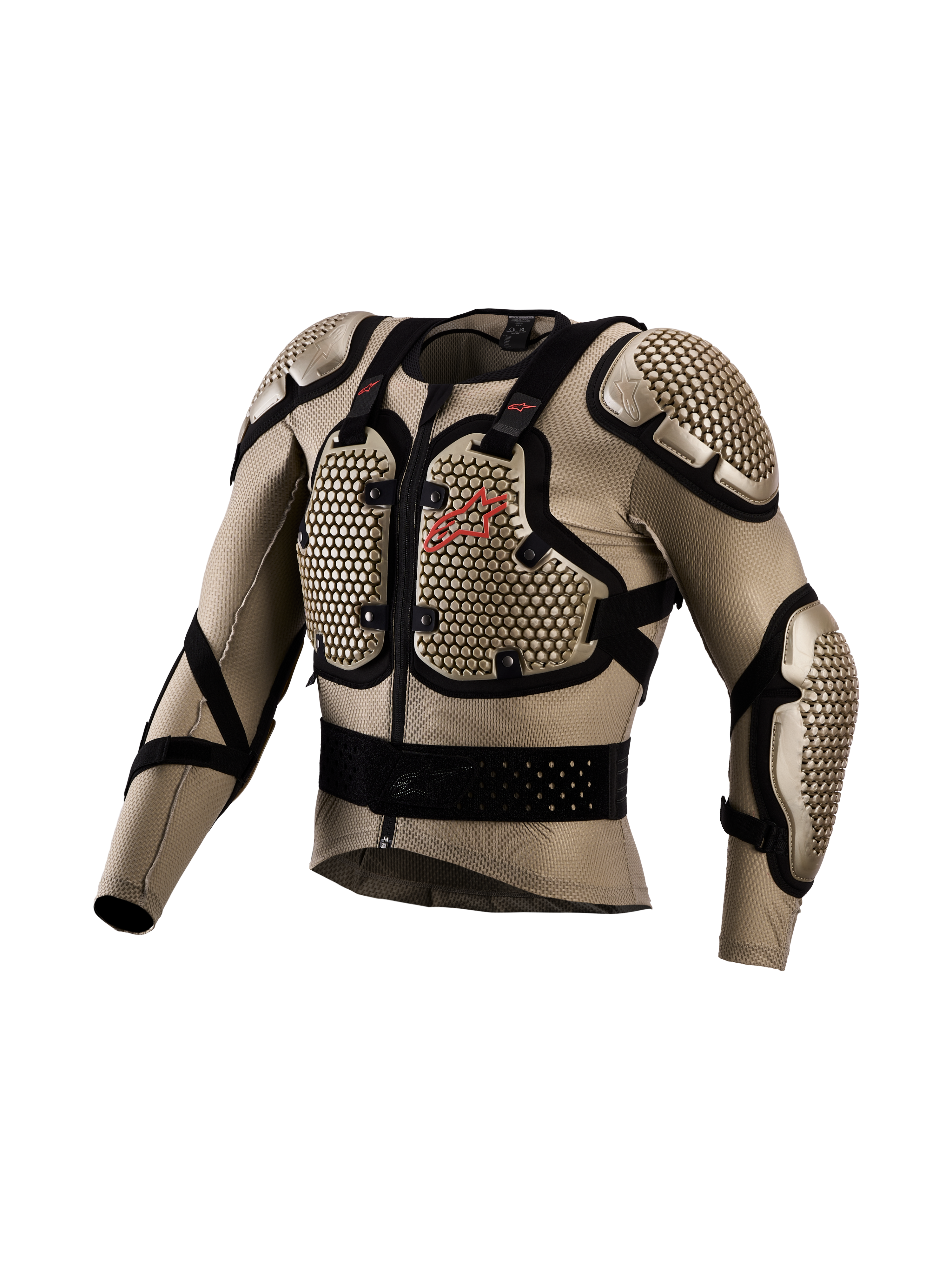 Veste de protection Alpinestars Bionic Action V3, protection motocross aluminium et noire en maille respirante certifiée CE.
