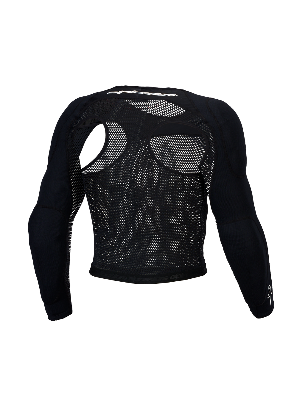 Alpinestars Haut de protection Bionic Race, veste de motocross noire pour homme, protections CE Niveau 1, maille, vue de dos