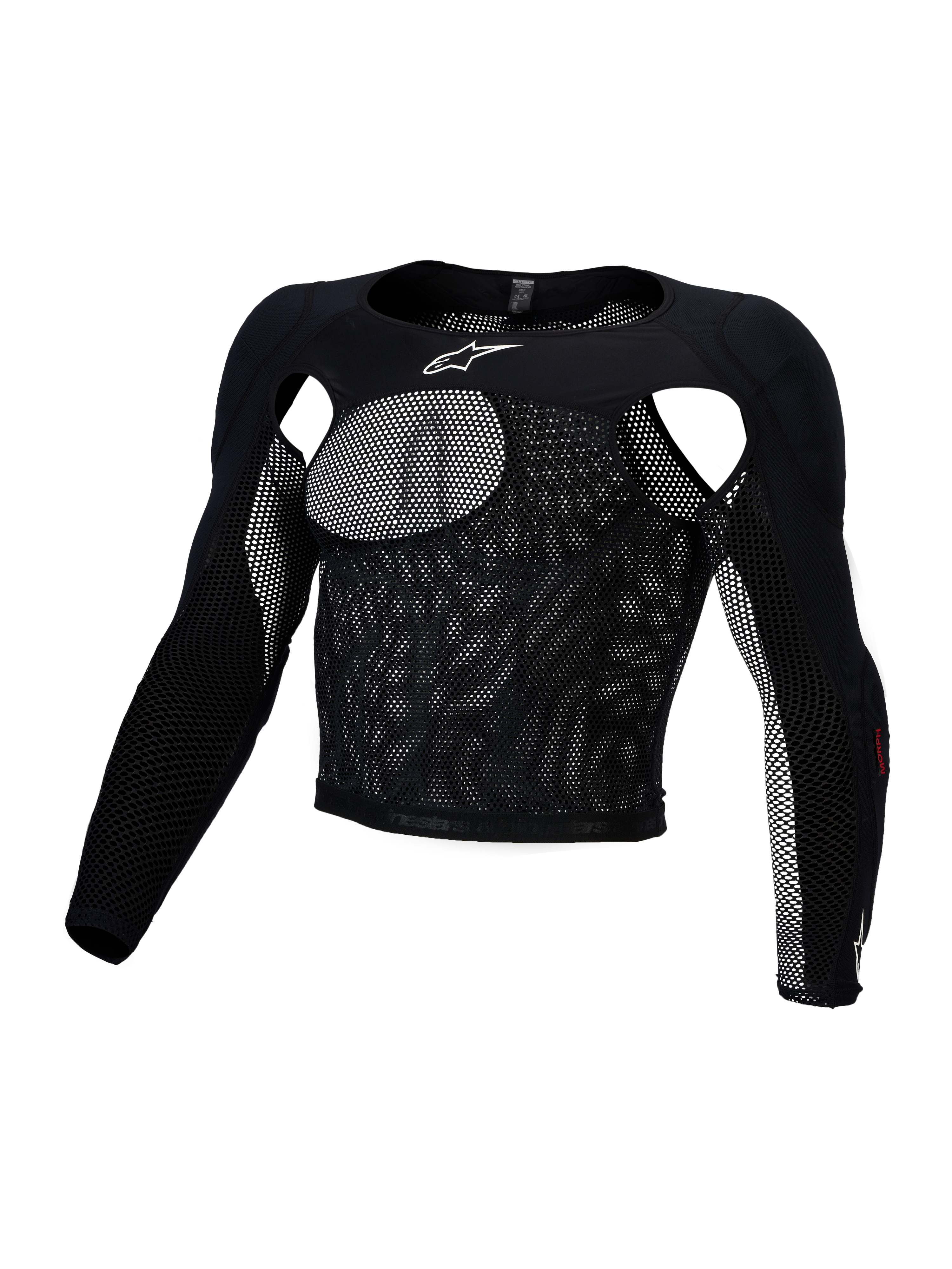 Alpinestars haut de protection Bionic Race, haut technique de motocross pour homme, noir, en maille extensible avec protections A-Morph certifiées CE Niveau 1, design respirant et léger
