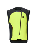 Système Alpinestars Tech-Air 3 V2, gilet airbag pour moto, jaune fluo et noir, avec fermeture éclair diagonale, système de protection électronique autonome et conception moderne pour la route
