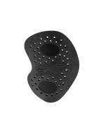 Alpinestars Nucleon Racing KR-HR Hip Protector, black motorcycle armor insert, perforated energy-absorbing foam with hard over-injected shells, embossed Alpinestars star logo, ergonomic design for racing suits