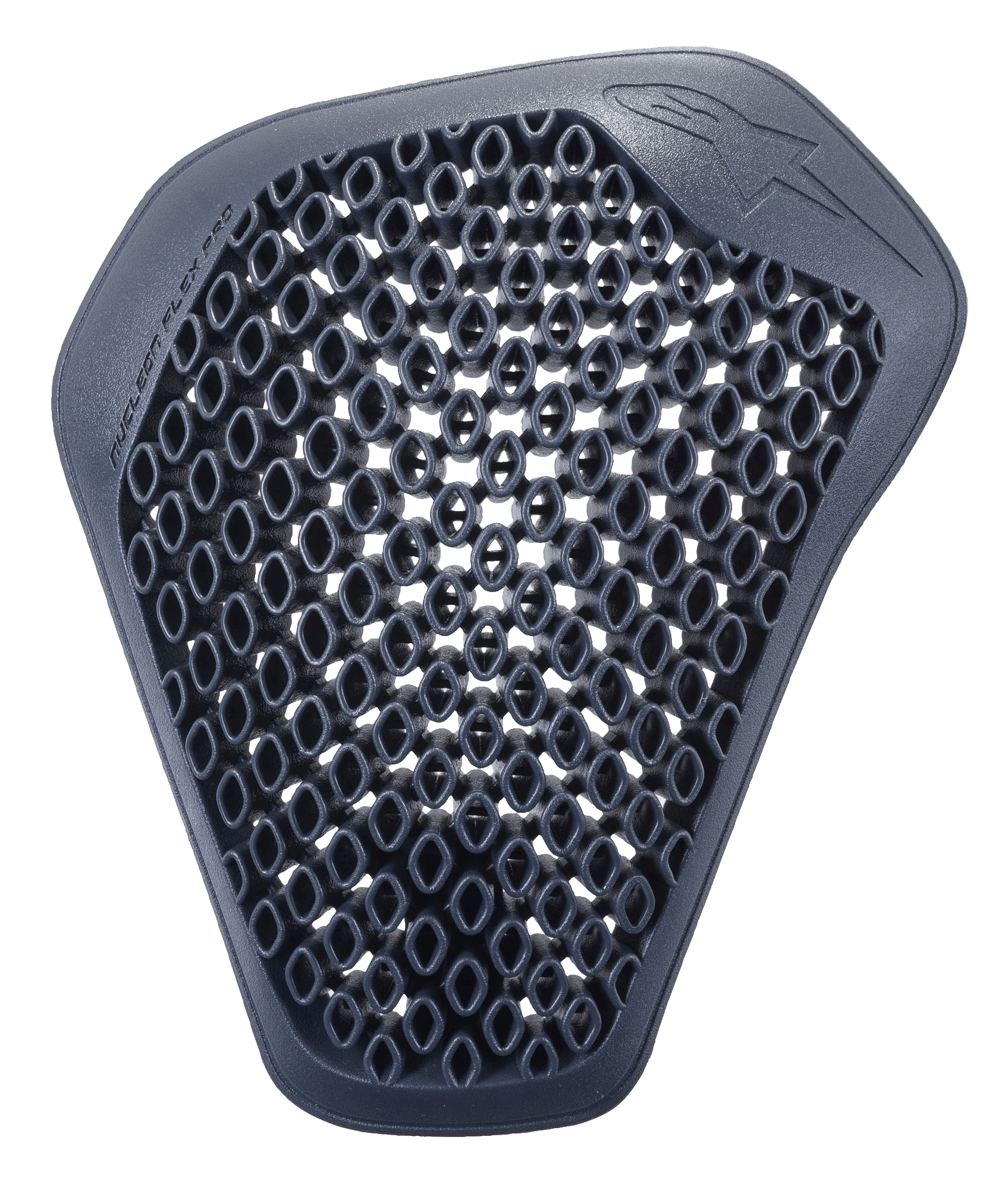 Alpinestars Nucleon Flex Pro Shoulder Protector, Anthracite, individual armor insert featuring a ventilated honeycomb cell structure, ergonomic and flexible design for motorcycle riding gear