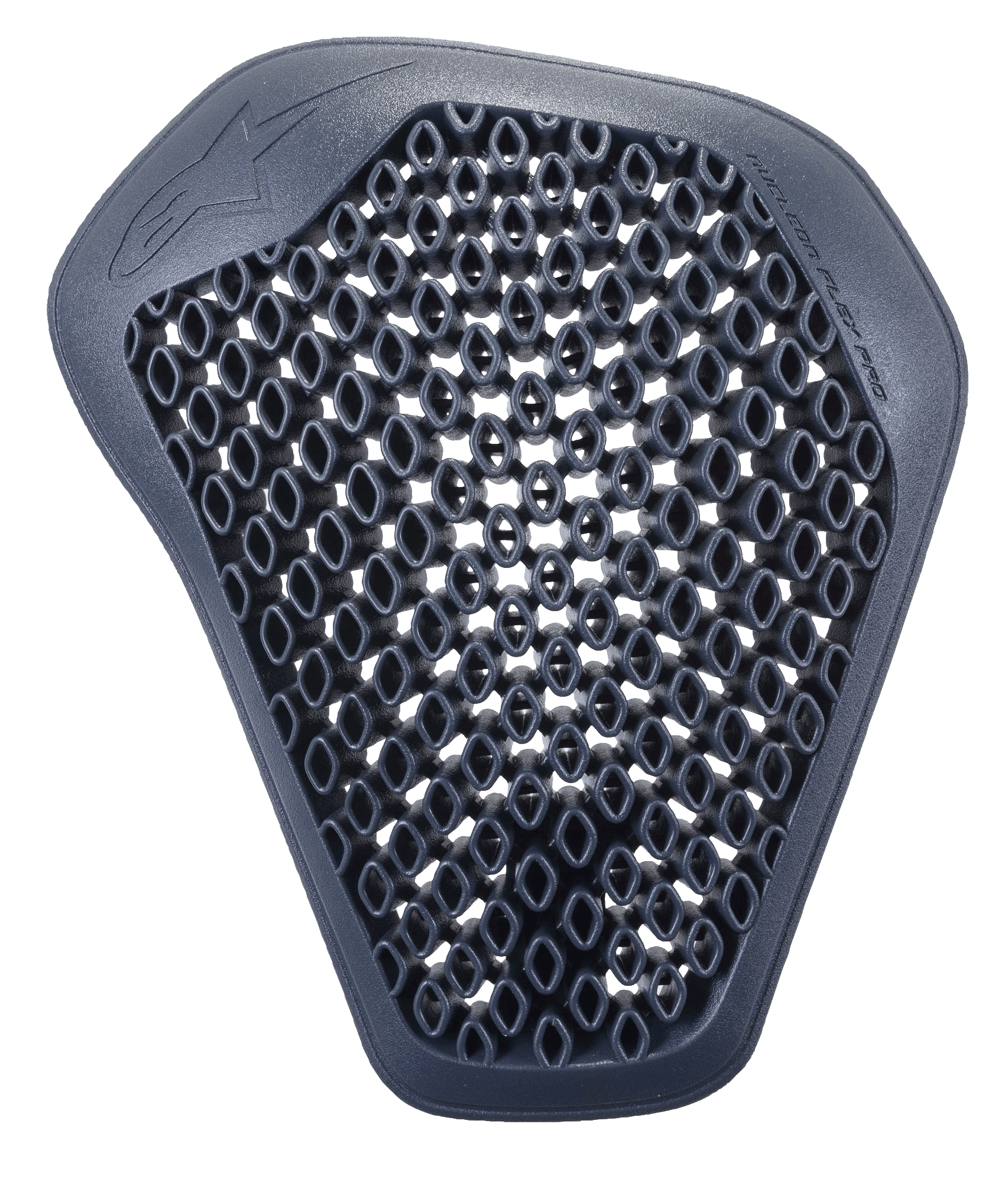 Alpinestars Nucleon Flex Pro Shoulder Protector, Anthracite, featuring a highly ventilated open-structure design, flexible and lightweight ergonomic construction for motorcycle impact protection
