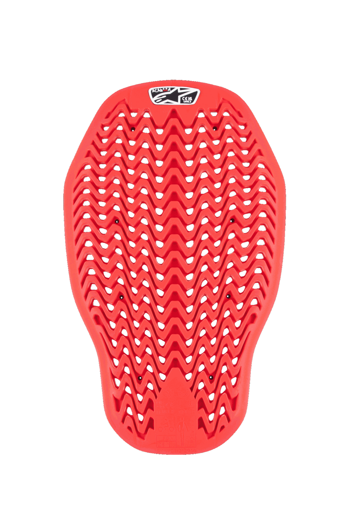 Alpinestars Nucleon Plasma Back Protector Insert, Red, Motorcycle Protection, Ergonomic Zigzag Design with Ventilation Holes, Impact Absorption Technology, CE Certified Back Protection for Riding Jackets