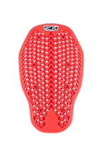 Alpinestars Nucleon Plasma Back Protector Insert, Motorcycle Back Protector, Red, flexible zigzag mesh design with ventilation holes, CE Level 2 certified impact protection, ergonomic insert for riding jackets