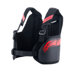 Alpinestars Bionic Rib Support, protection de côtes pour le karting, noir et rouge, avec bretelles réglables à boucles, design ergonomique profilé avec logo rouge, tissu mesh respirant pour la protection en sport automobile