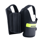 Alpinestars Support De Côtes Bionic Junior, protège-côtes de karting, noir et jaune fluo, avec bretelles réglables en maille, panneaux latéraux rembourrés avec bande jaune fluo et marquage ASTARS, design ergonomique pour la protection en karting