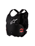 Alpinestars Protecteur de poitrine Bionic Action V2, armure MX noire et blanche, technologie A-Morph certifiée CE.
