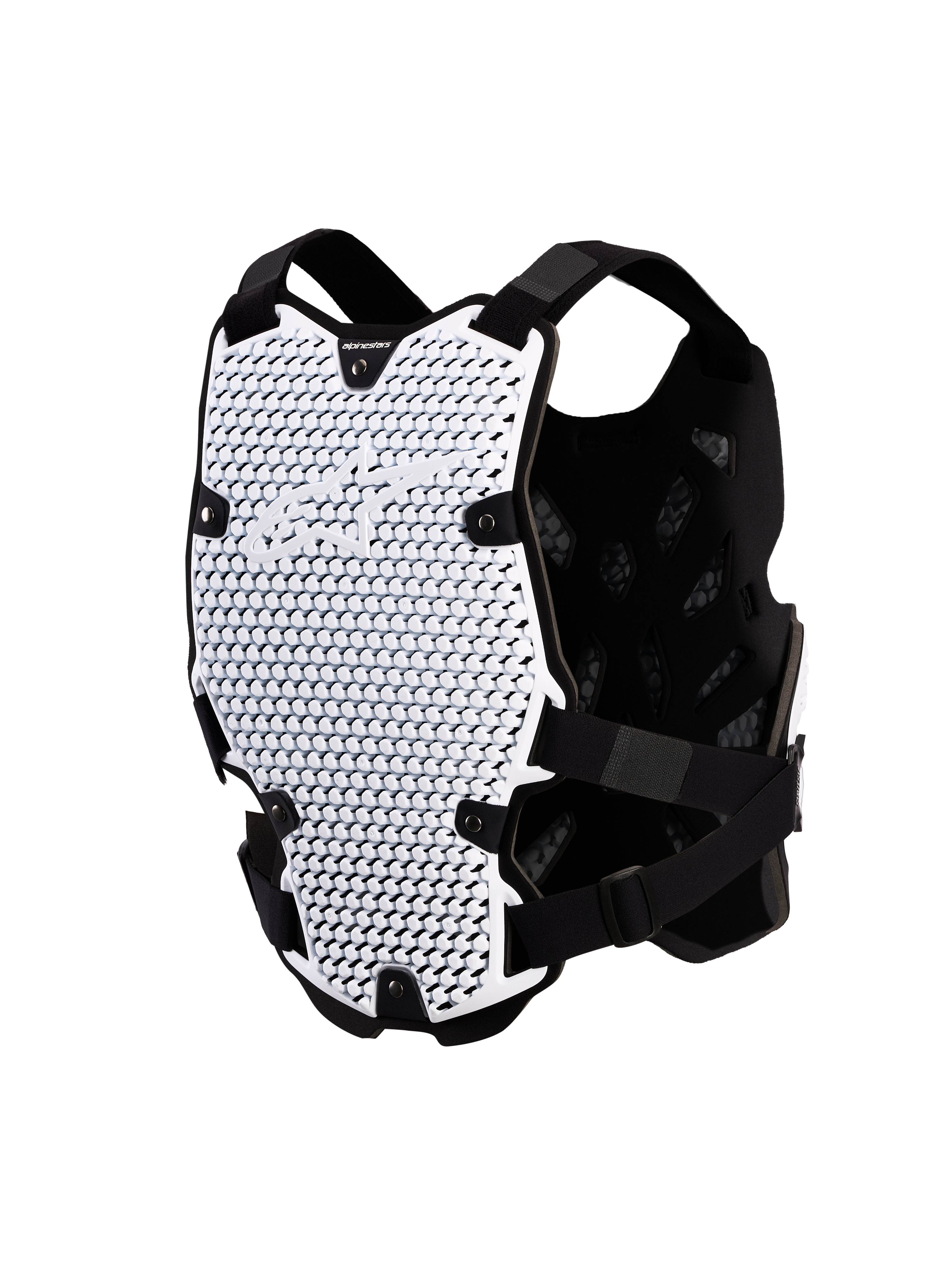 Alpinestars protecteur de poitrine Bionic Action, motocross blanc et noir, technologie A-Morph, certifié CE niveau 1