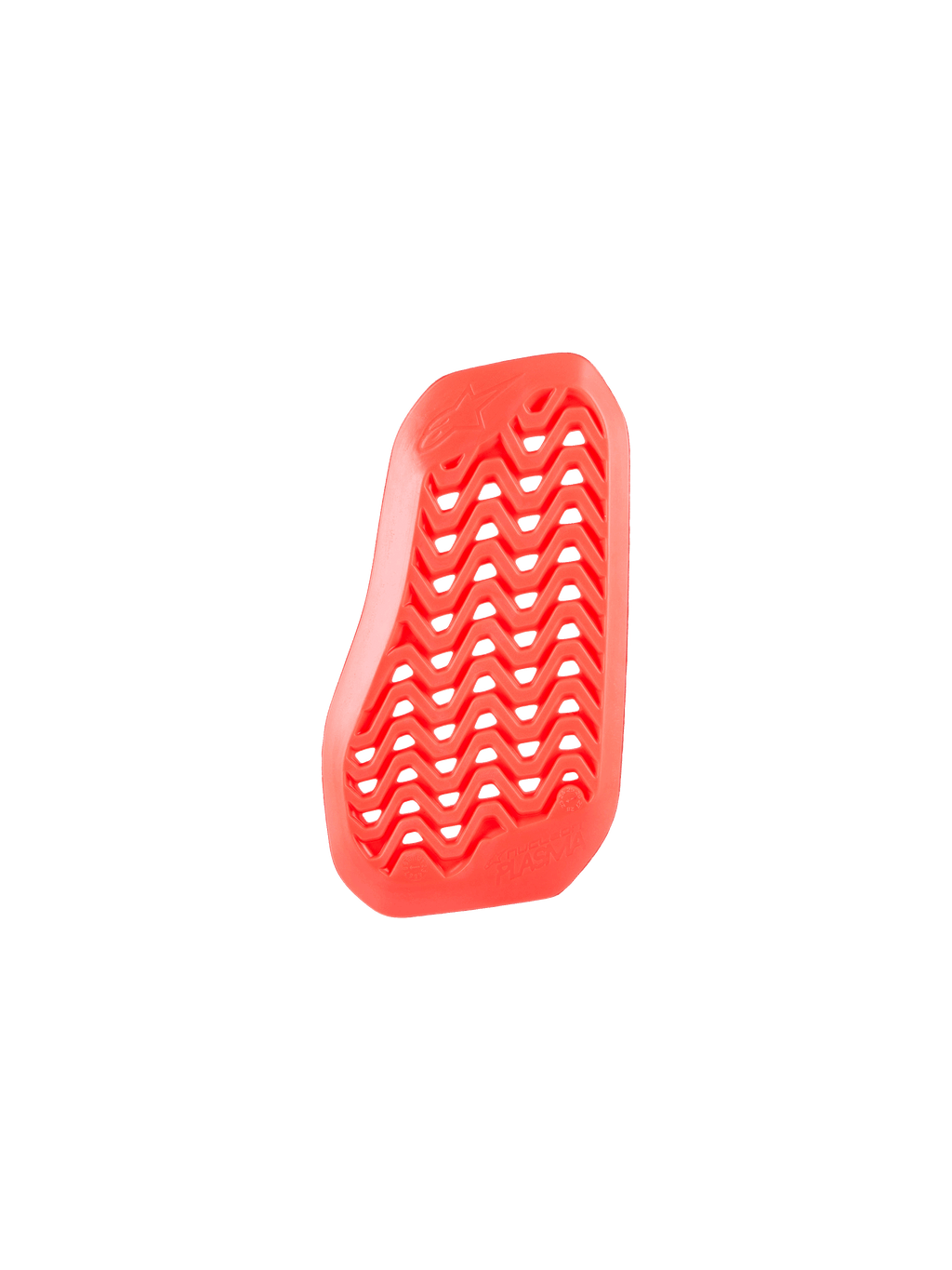 Alpinestars Nucleon Plasma Divided Chest Protector Insert, rouge, design en zigzag perforé pour un flux d'air maximal, matériau d'absorption d'impact biosourcé, léger et flexible pour équipement de route moto