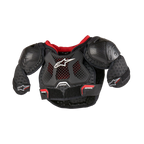 Alpinestars protection de poitrine Bionic Action Kickstart Junior, protection de motocross ventilée noire et rouge en TPR