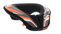 Alpinestars Youth Sequence Neck Roll, protection cervicale pour motocross et VTT, noir anthracite et orange, design rembourré en forme de U avec queue allongée pour la stabilité, équipement de protection pour jeunes pilotes, logo Alpinestars blanc
