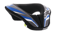 Alpinestars Youth Sequence Neck Roll, protection cervicale de motocross pour enfant, noir anthracite et bleu, design ergonomique rembourré, panneaux à motifs bleus et gris, accents blancs, logo Alpinestars, doublure intérieure douce pour le confort