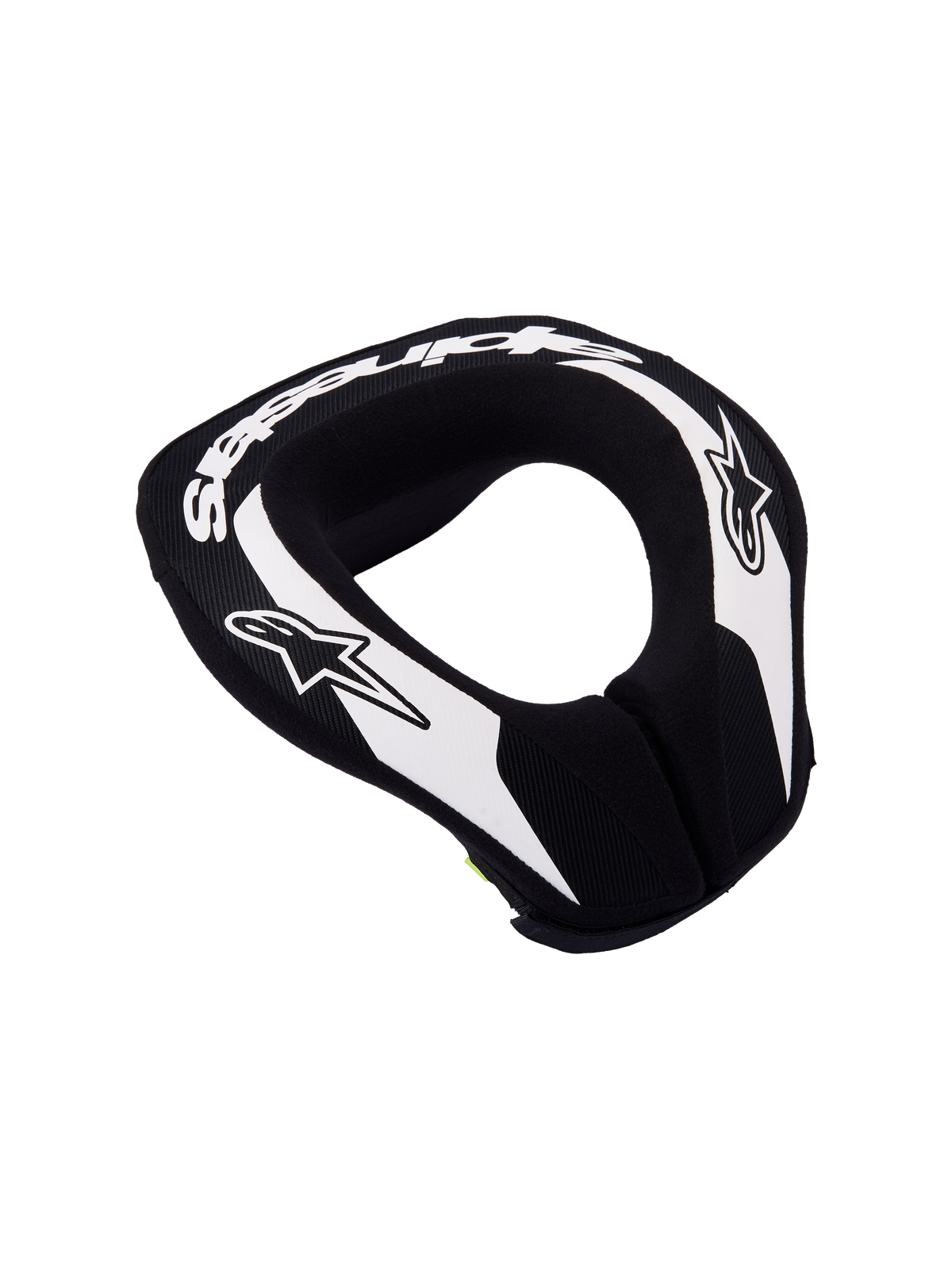 Alpinestars coussin de cou Sequence Junior, protection motocross noire et blanche pour enfant, noyau à double densité.