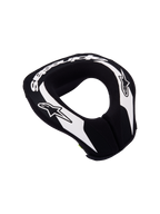 Alpinestars coussin de cou Sequence Junior, protection motocross noire et blanche pour enfant, noyau à double densité.