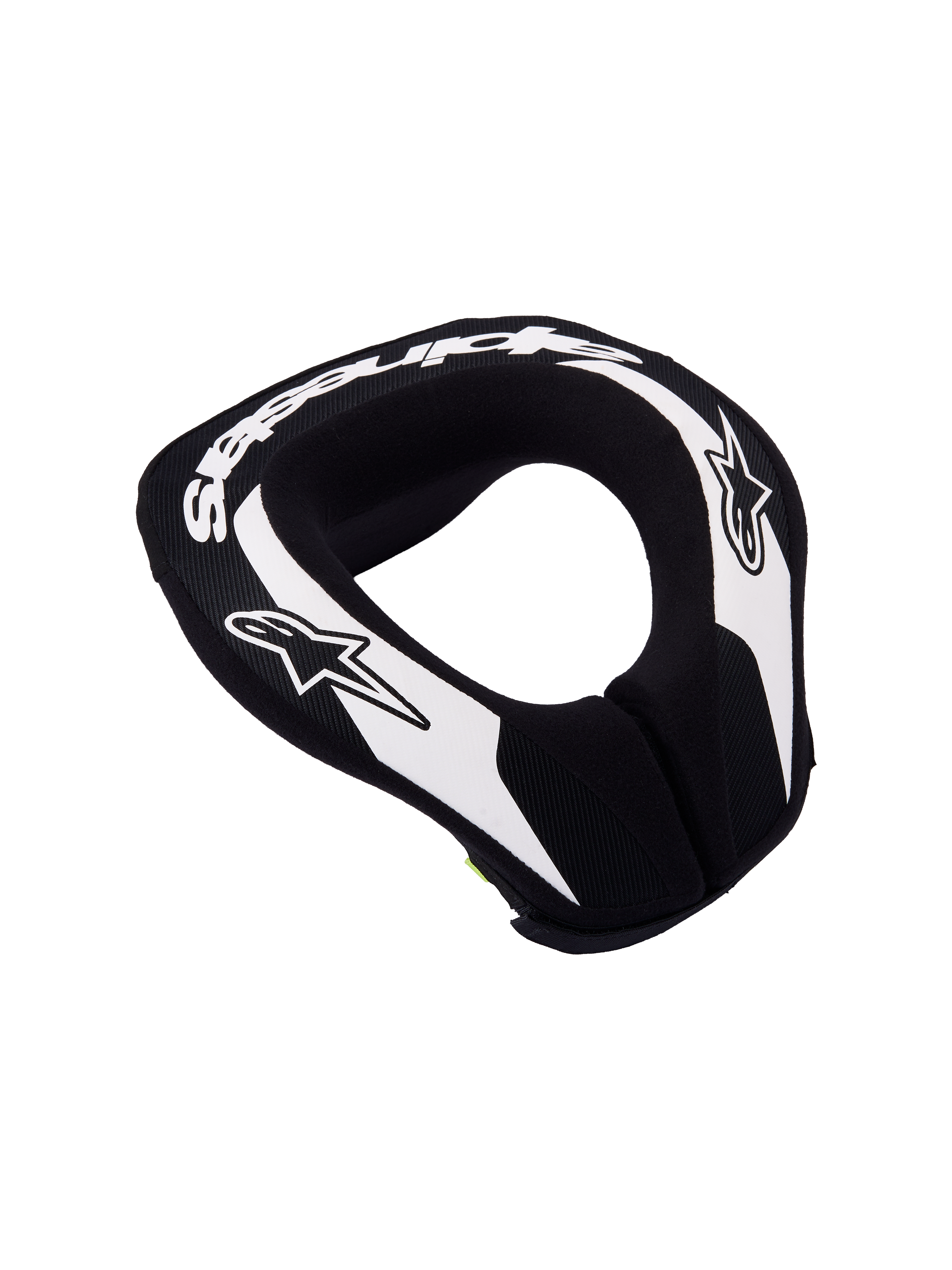 Alpinestars coussin de cou Sequence Junior, protection motocross noire et blanche pour enfant, noyau à double densité.