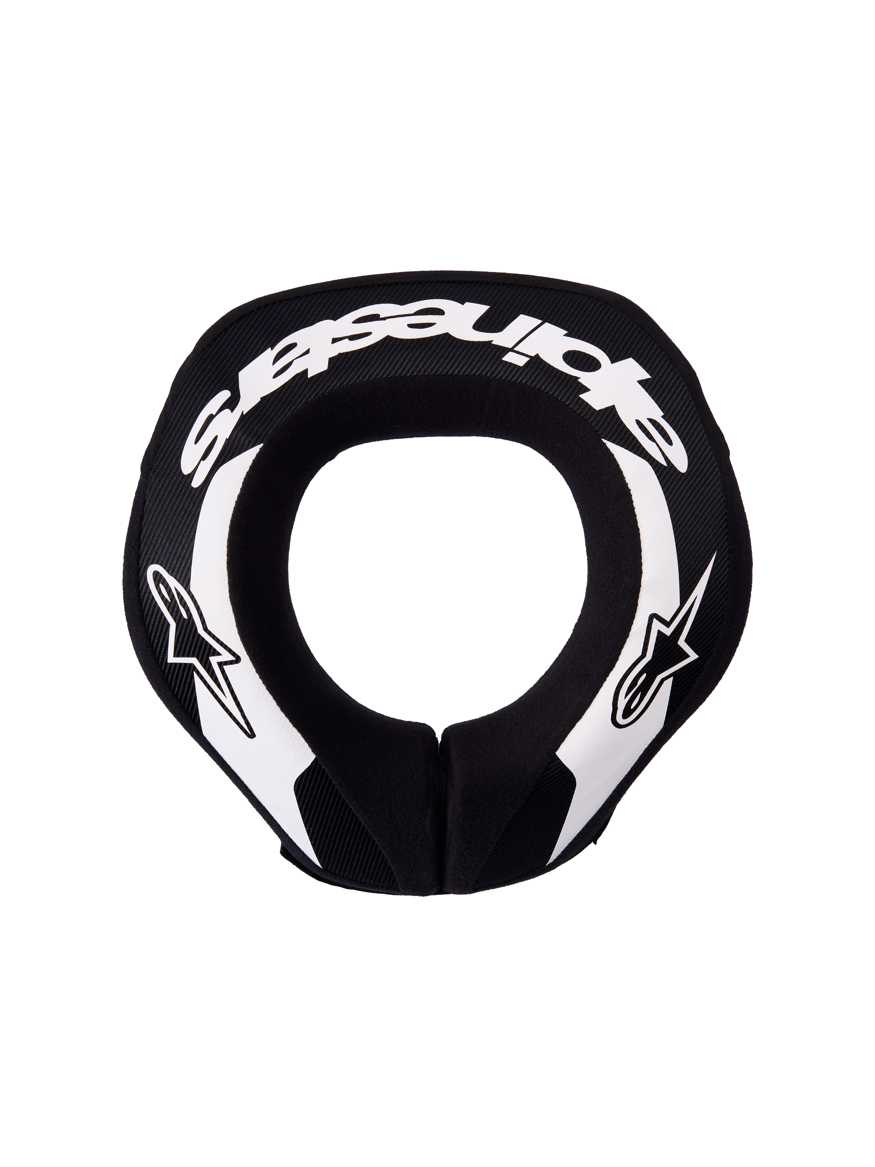 Alpinestars coussin de cou Sequence Junior, protection motocross et MTB, noir et blanc, mousse ergonomique à double densité.