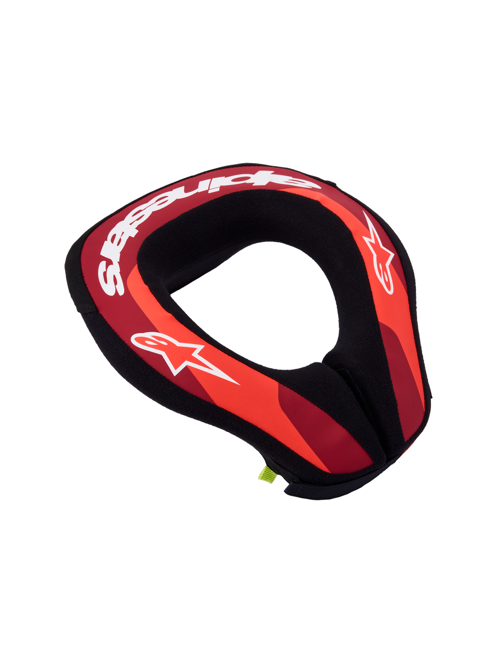 Alpinestars Coussin De Cou Sequence Junior, protection de cou pour enfant, rouge et noir avec logos blancs, équipement de motocross et karting, noyau double densité