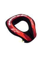 Alpinestars Coussin De Cou Sequence Junior, protection de cou pour enfant, rouge et noir avec logos blancs, équipement de motocross et karting, noyau double densité