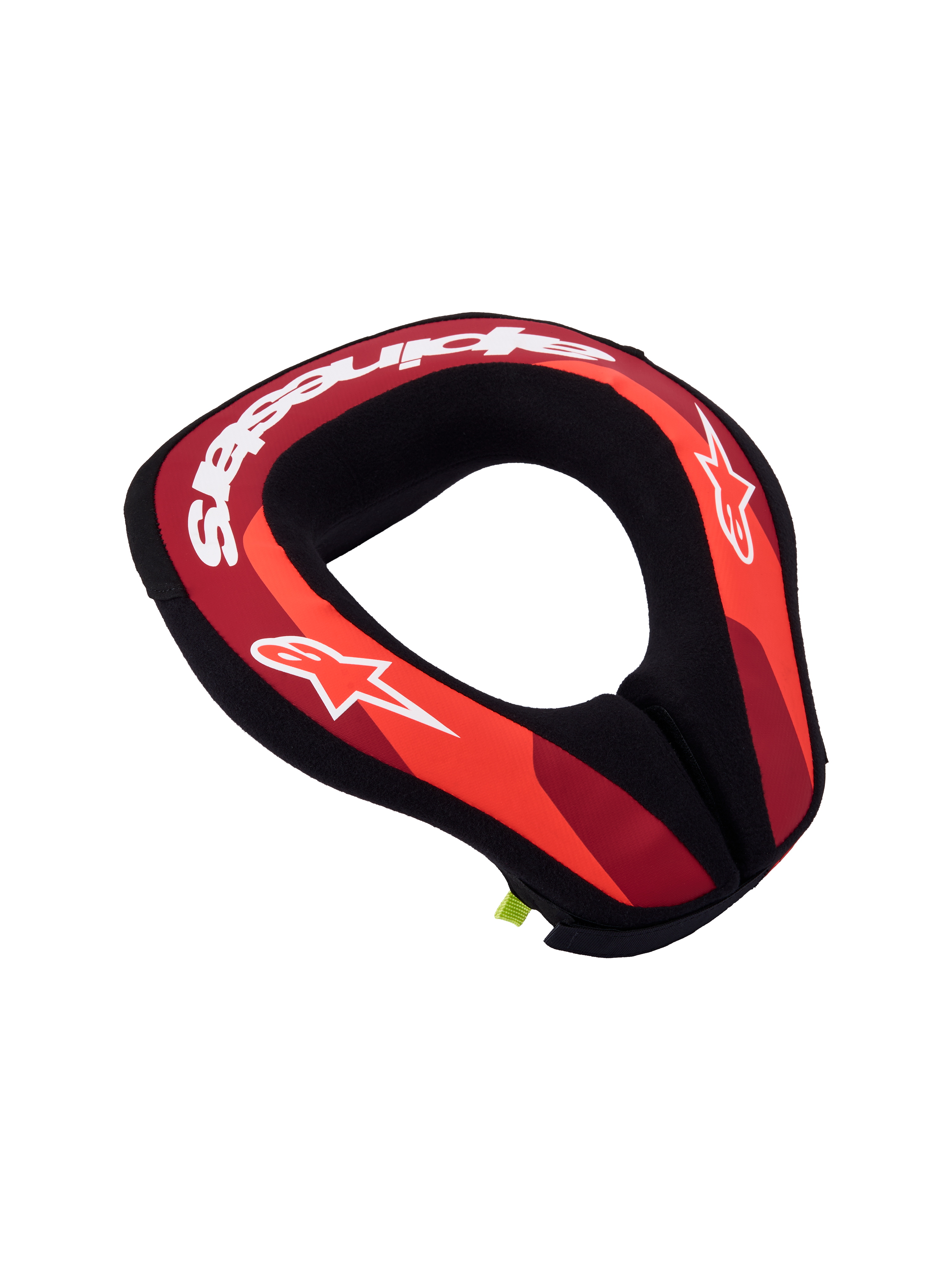 Alpinestars Coussin De Cou Sequence Junior, protection de cou pour enfant, rouge et noir avec logos blancs, équipement de motocross et karting, noyau double densité