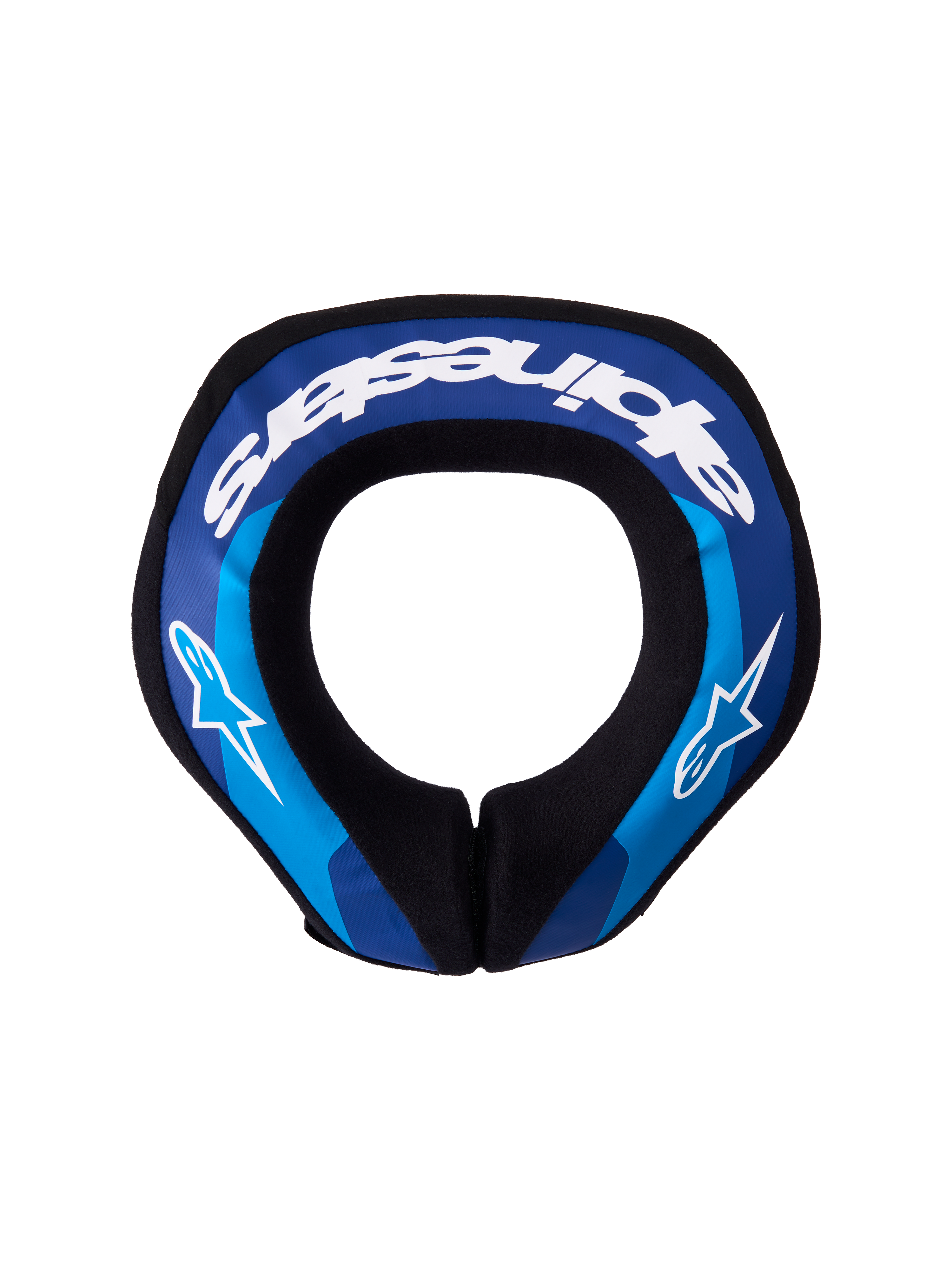 Alpinestars Coussin de cou Sequence Junior, protection de cou motocross pour enfant, bleu et blanc, noyau double densité.