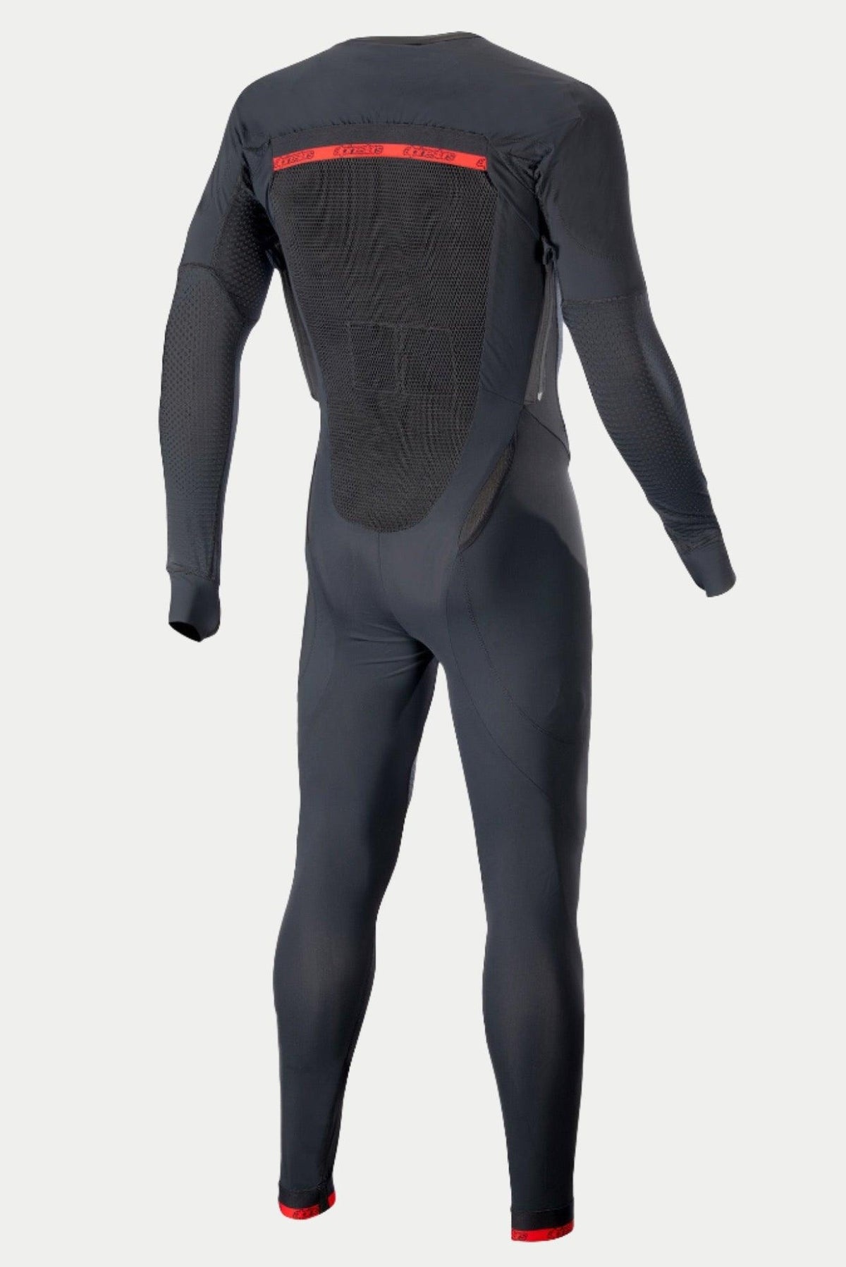 Alpinestars Sous-couche longue système airbag Tech-Air® 10 Race, sous-combinaison moto homme, noire et rouge, vue de dos