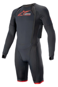 Alpinestars Sous-couche Technique du Système Tech-Air®, sous-combinaison moto noire et rouge, coupe compressive et mesh.
