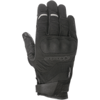 Gants Alpinestars C-30 Drystar®, gants de moto noirs, protection des articulations rigide surmoulée, construction en textile extensible et softshell, sangle de poignet Velcro, accents réfléchissants gris discrets sur les doigts.
