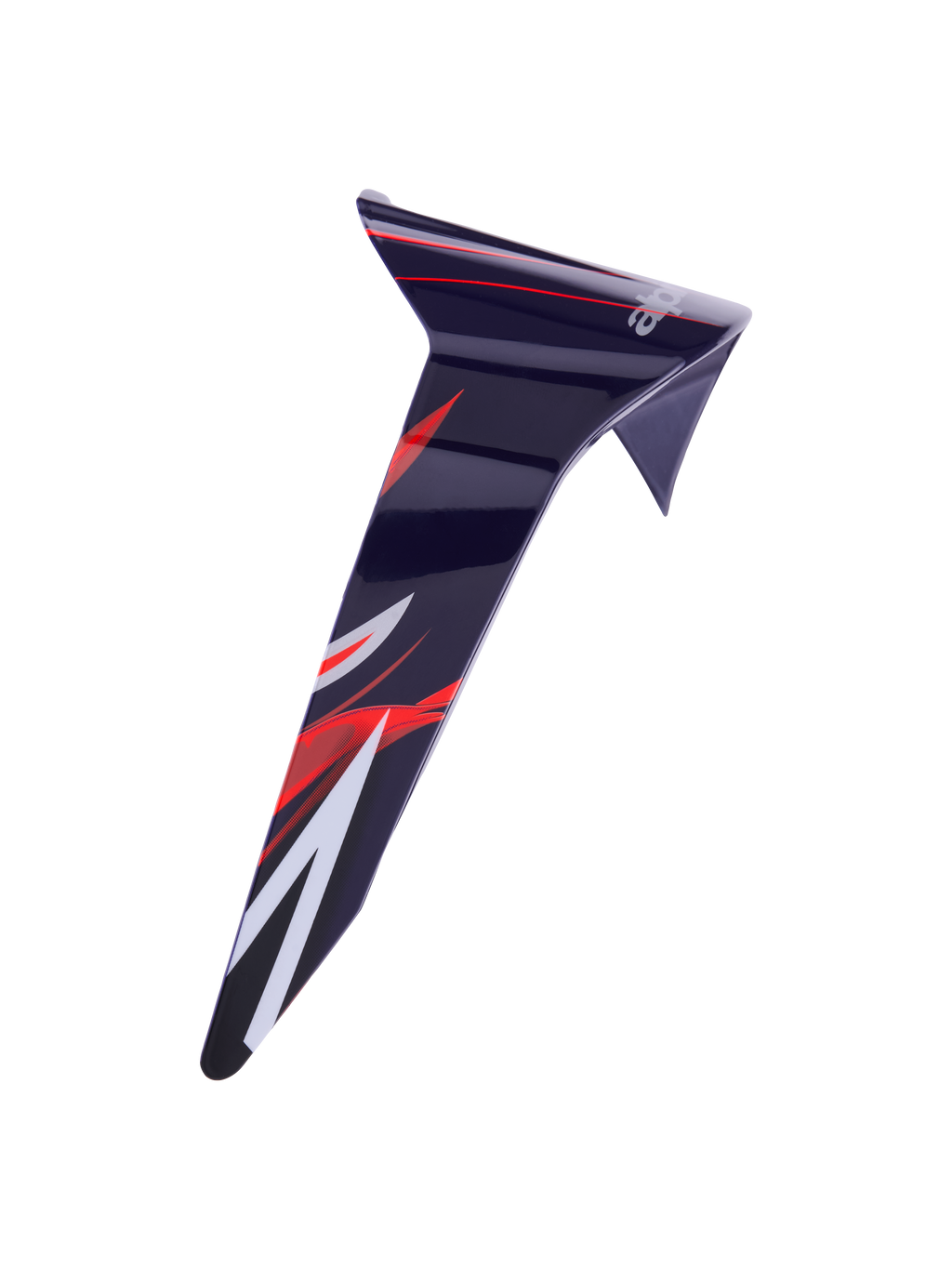 Alpinestars Supertech R10 Flyte Standard Spoiler, accessoire de casque, rouge pourpre brillant avec graphismes rouges et blancs, pièce de rechange aérodynamique pour casques de course, finition brillante
