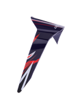 Alpinestars Supertech R10 Flyte Standard Spoiler, accessoire de casque, rouge pourpre brillant avec graphismes rouges et blancs, pièce de rechange aérodynamique pour casques de course, finition brillante
