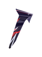 Alpinestars Supertech R10 Flyte Standard Spoiler, accessoire de casque, rouge pourpre brillant avec graphismes rouges et blancs, pièce de rechange aérodynamique pour casques de course, finition brillante