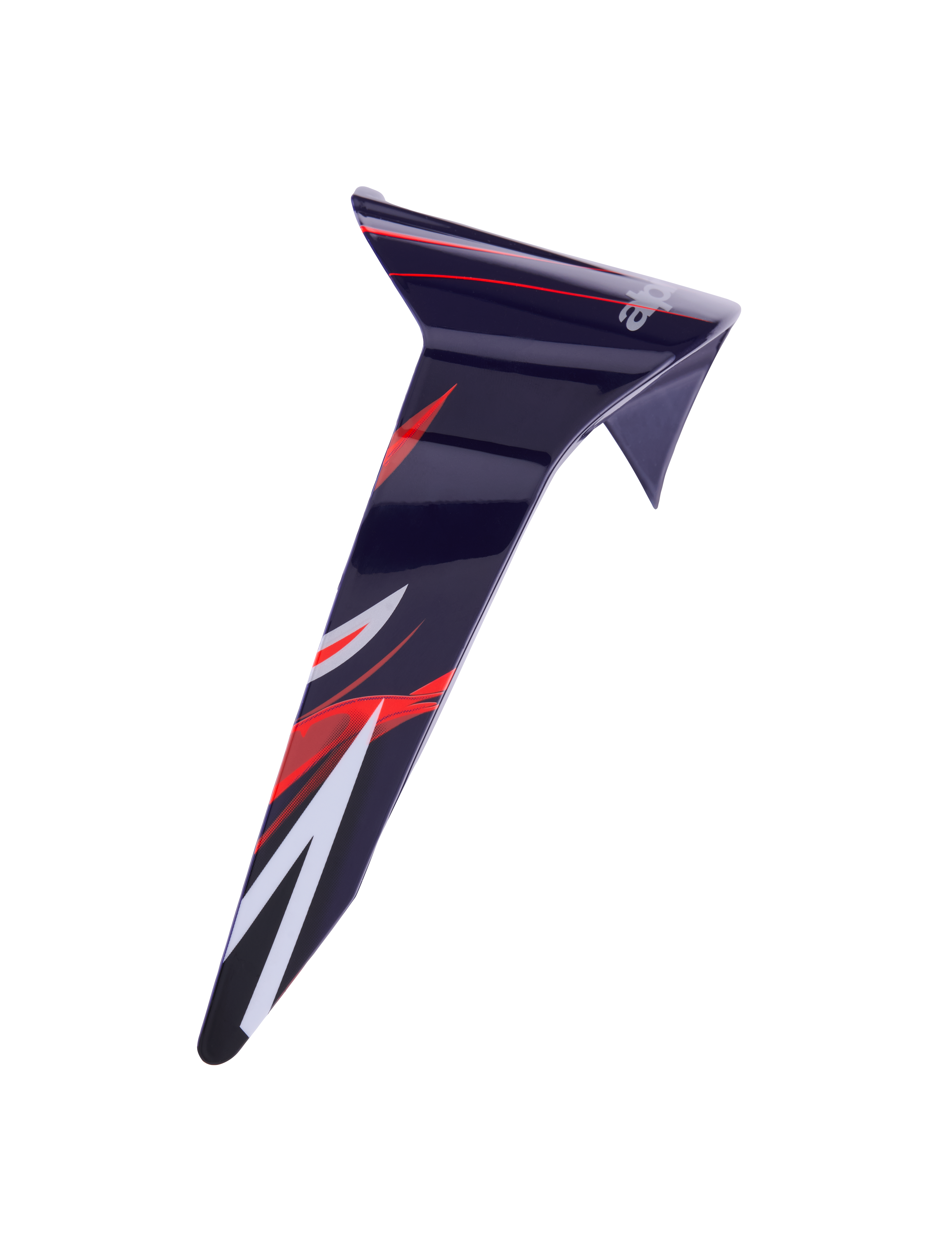 Alpinestars Supertech R10 Flyte Standard Spoiler, accessoire de casque, rouge pourpre brillant avec graphismes rouges et blancs, pièce de rechange aérodynamique pour casques de course, finition brillante