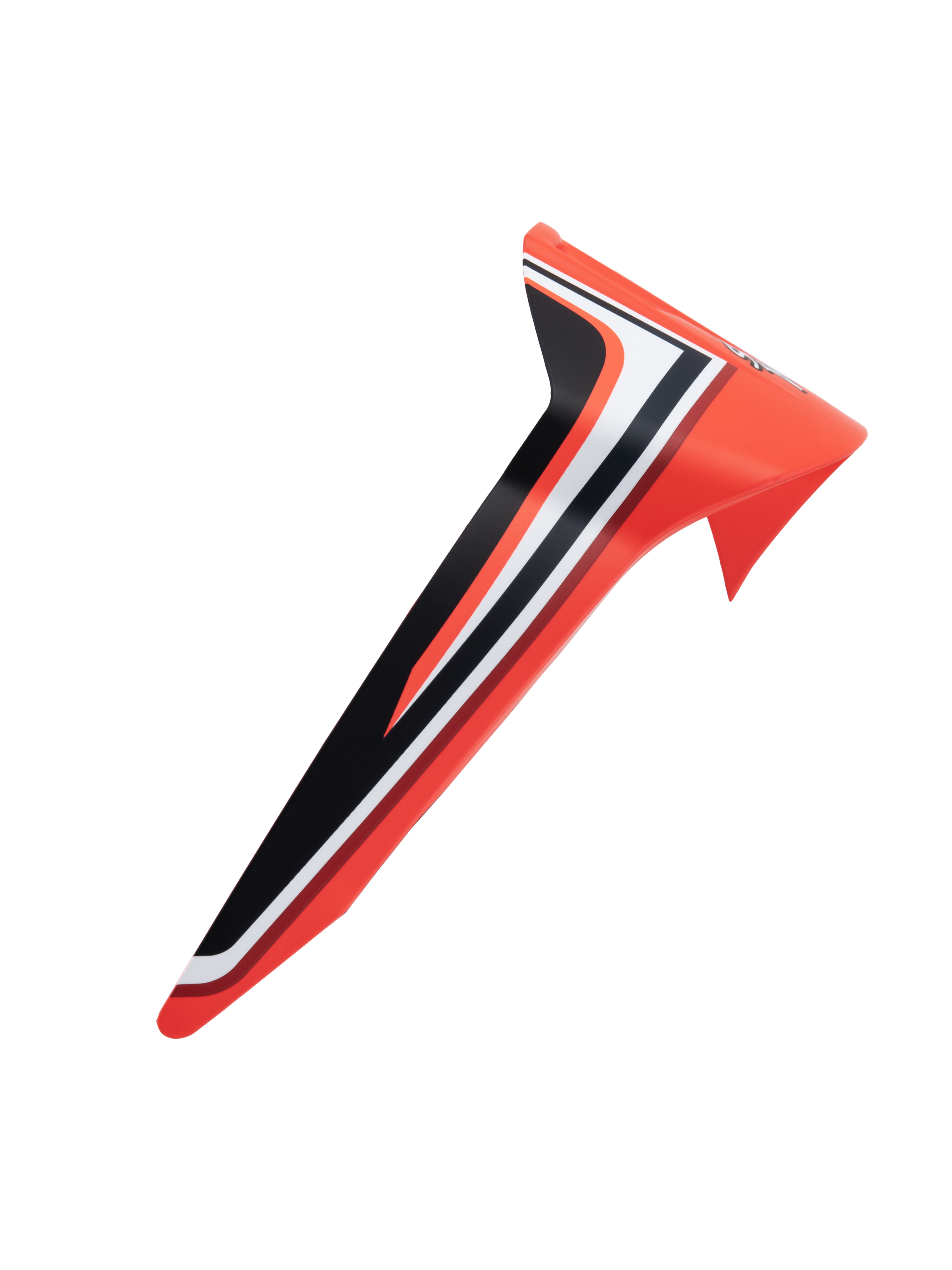 Spoiler Alpinestars Supertech R10 Miller Standard Limited Edition, aileron arrière aérodynamique pour casque de moto, rouge avec bandes noires et blanches, design de course profilé, accessoire de rechange pour casques S-R10