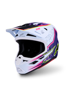 Alpinestars S-M7 Blaster ECE06, casque de motocross violet et rose, certifié ECE 22.06, coque composite aérodynamique
