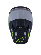 Alpinestars S-M3 Radium Helmet, Motocross Helmet, Green, Black, and Yellow Fluo Matte, matte finish with multiple ventilation ports, sleek aerodynamic design with integrated visor, specialized protective headgear for off-road and MX racing
