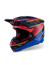 Casque Supertech M10 Era ECE 22.06 Blue Red Yellow Fluo Glossy