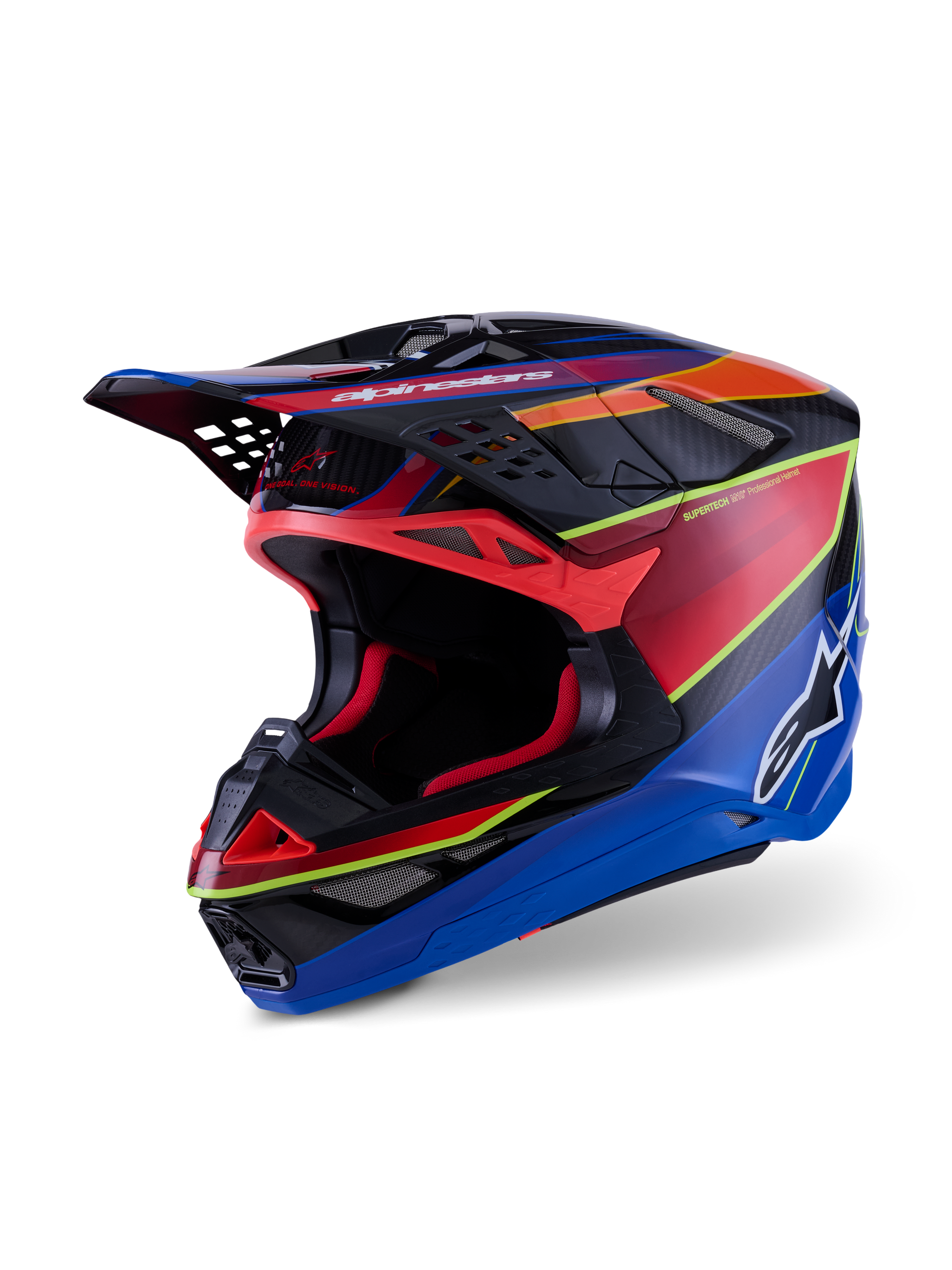 Casque Supertech M10 Era ECE 22.06 Blue Red Yellow Fluo Glossy
