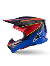 Casque Supertech M10 Era ECE 22.06 Blue Red Yellow Fluo Glossy