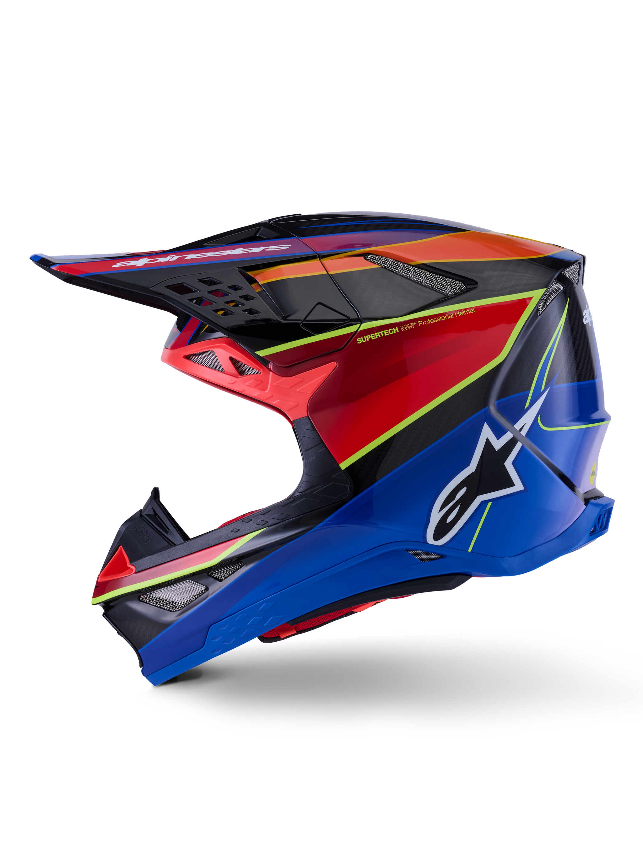 Casque Supertech M10 Era ECE 22.06 Blue Red Yellow Fluo Glossy