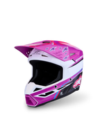 Alpinestars casque SM3 Falcon Junior, casque de motocross tout-terrain pour enfant, violet et blanc, certifié ECE 22.06