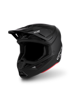 Casque Alpinestars S-M7 Solid, casque de motocross noir mat aérodynamique, certifié ECE 22.06 pour le tout-terrain.