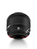 Casque Alpinestars S-M7 Solid ECE06, casque de motocross pour homme, vue arrière, noir mat, taille M, certifié ECE 22.06