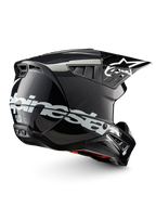 Alpinestars S-M5 Corp, casque de motocross, gris foncé brillant et blanc, certifié ECE 22.06 pour performance tout-terrain