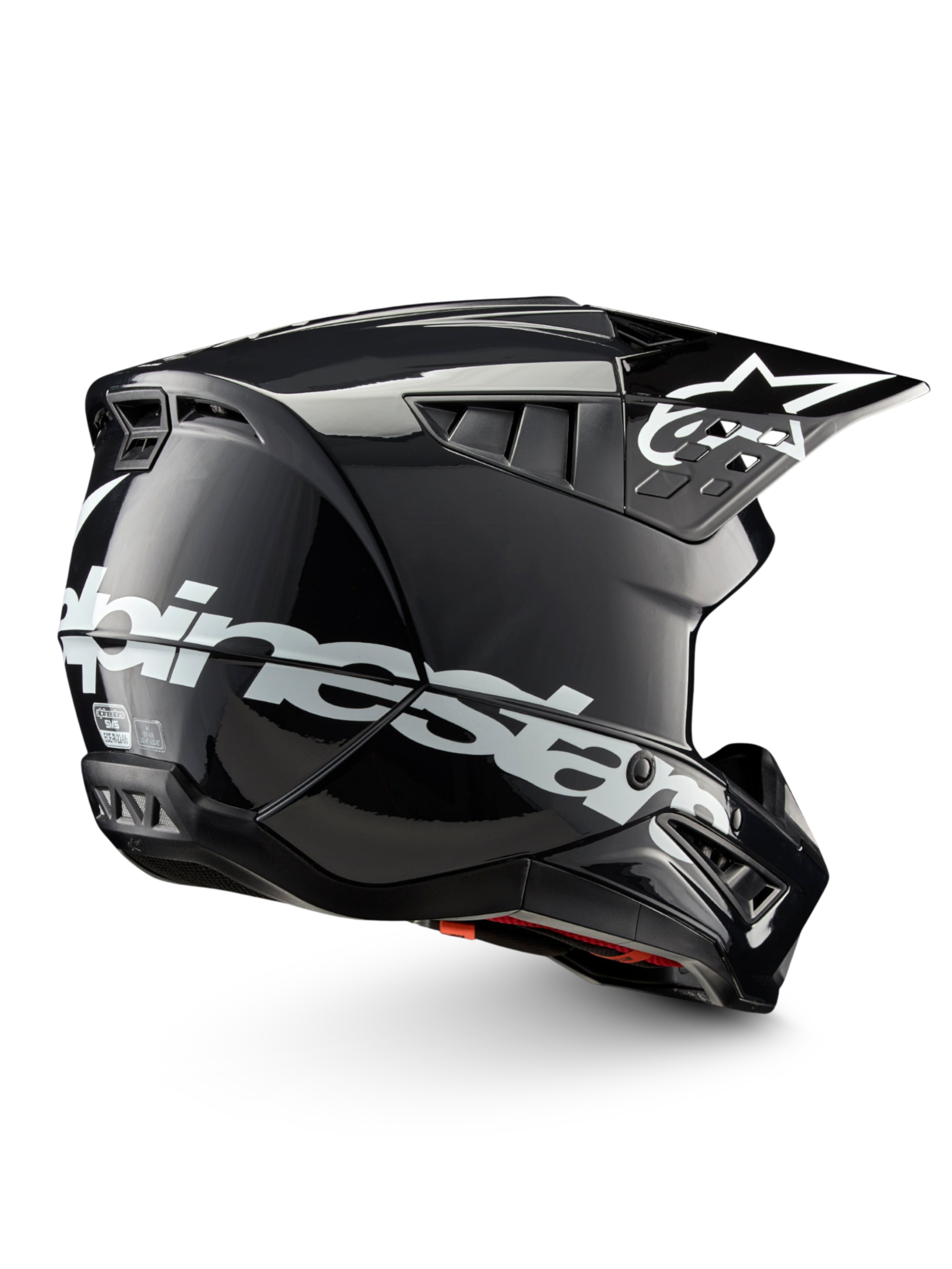 Alpinestars S-M5 Corp, casque de motocross, gris foncé brillant et blanc, certifié ECE 22.06 pour performance tout-terrain