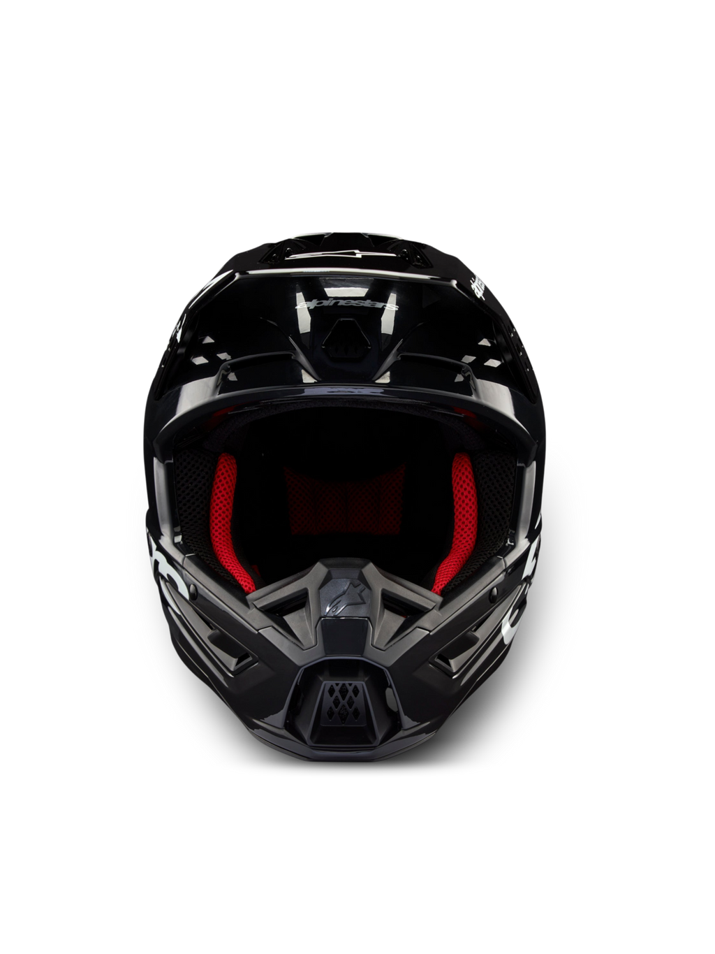 Alpinestars S-M5 Corp, casque de motocross, gris foncé brillant et rouge, certifié ECE 22.06