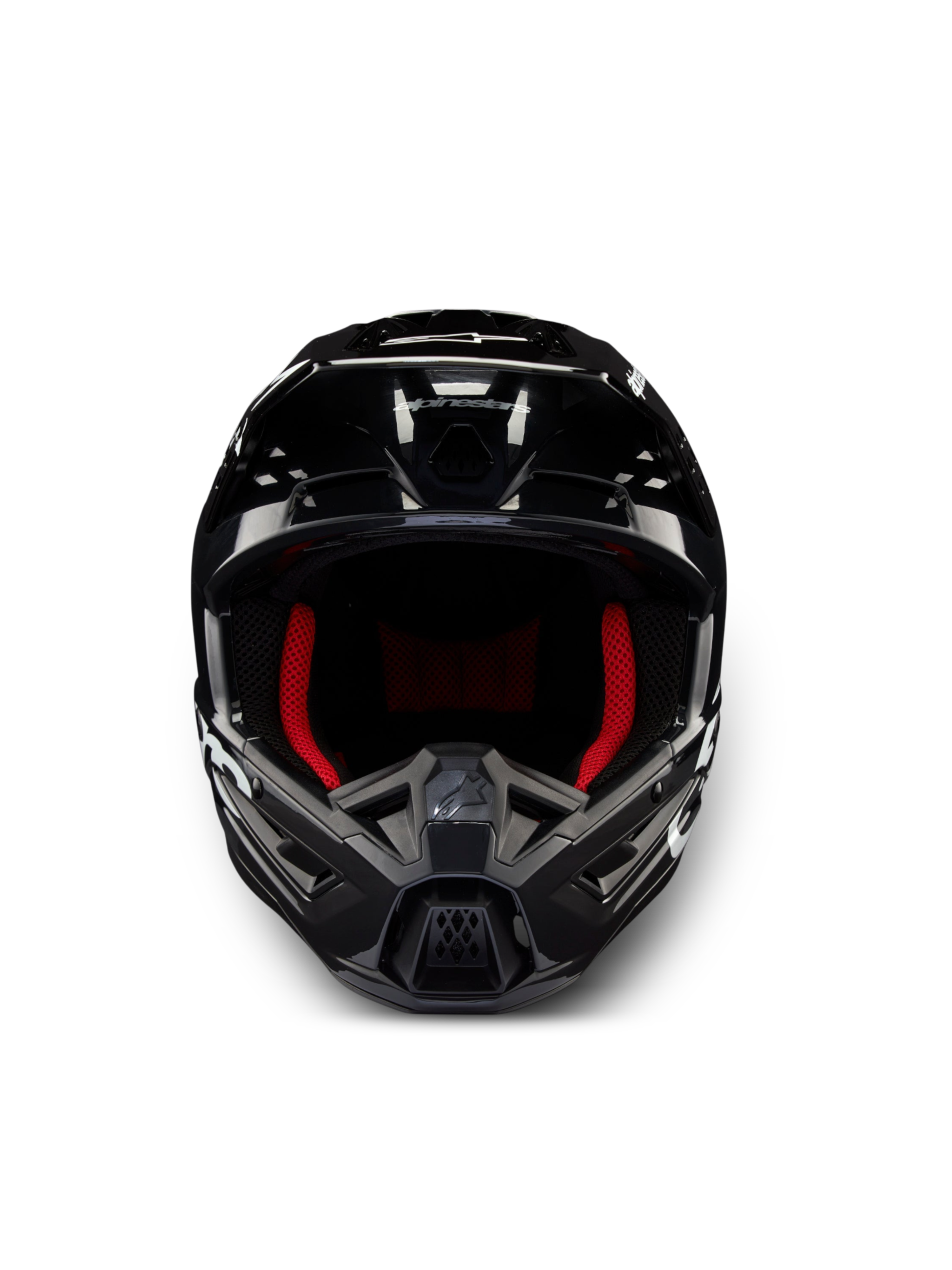 Alpinestars S-M5 Corp, casque de motocross, gris foncé brillant et rouge, certifié ECE 22.06